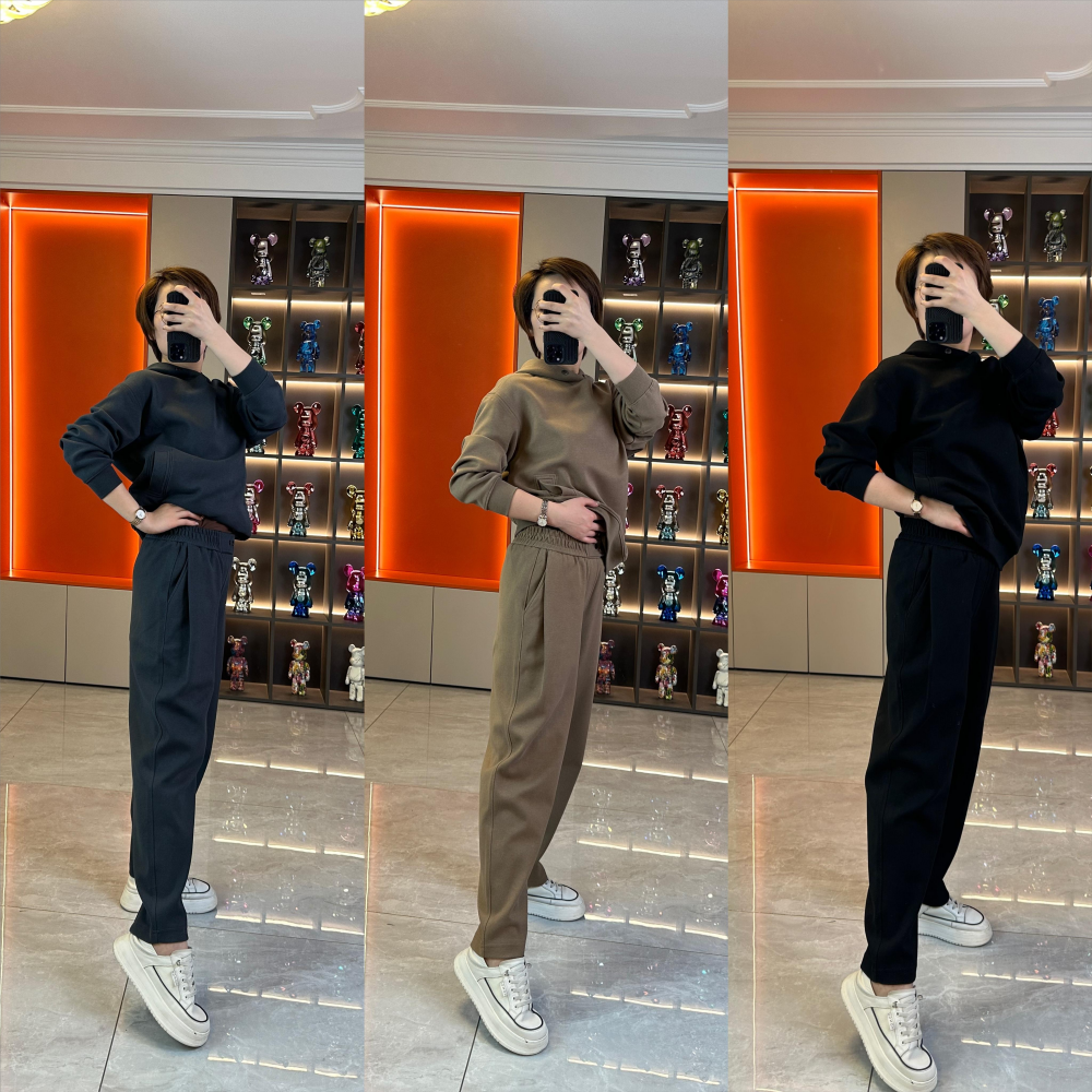 DJQ1男棉质宽松长裤2025春季新款休闲裤纯色透气简约卫裤百搭