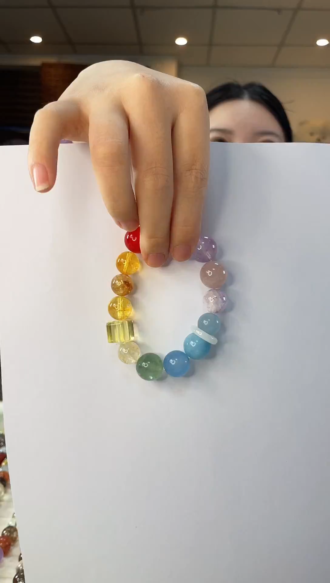 未镶嵌手链水晶彩虹多宝手串