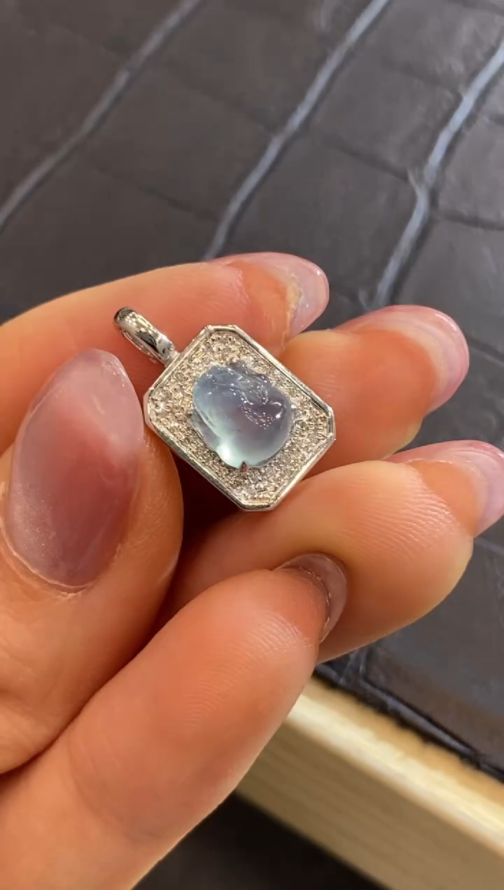 【闪购商品】翡翠颈饰18K金镶嵌收到货48小时鉴赏期（超时不退不换）