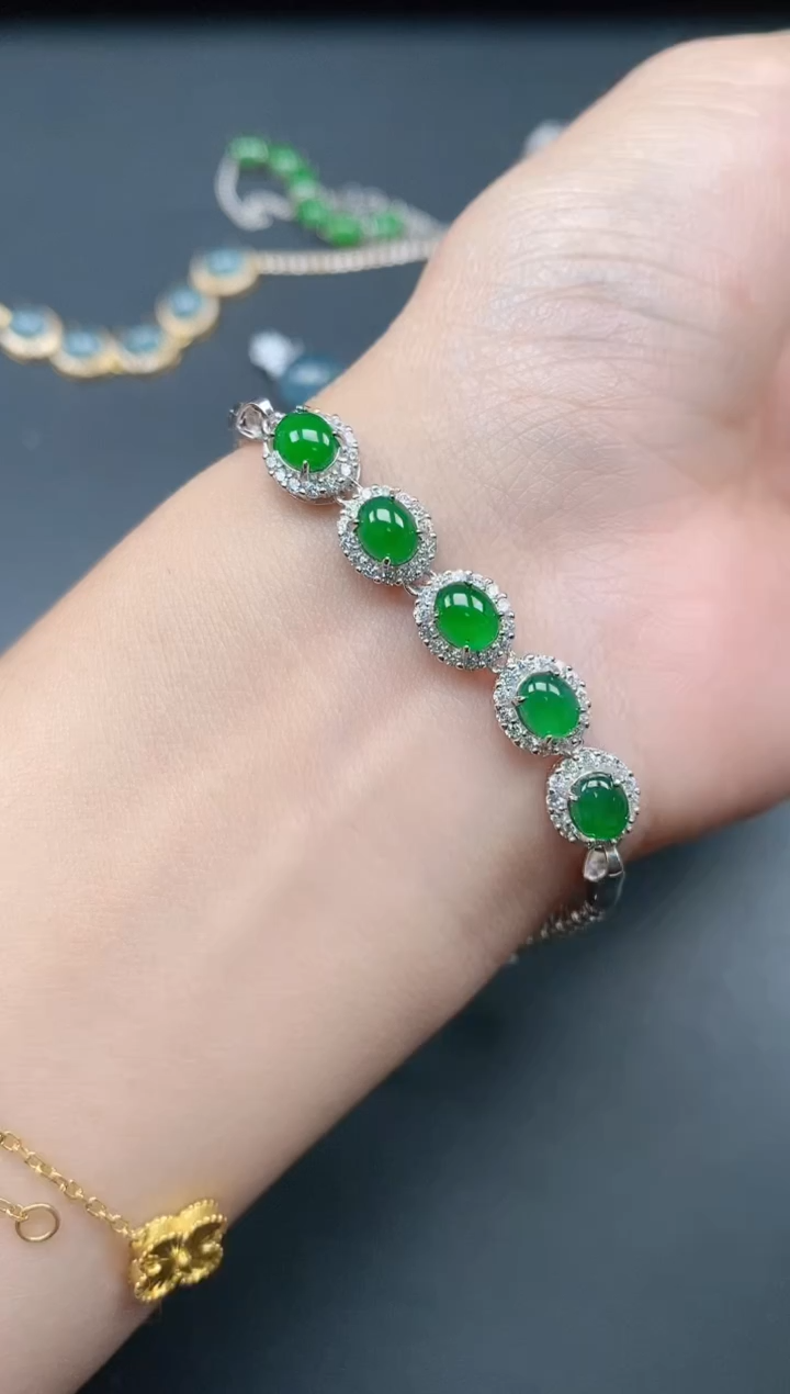 银S925镶嵌戒指翡翠1111111