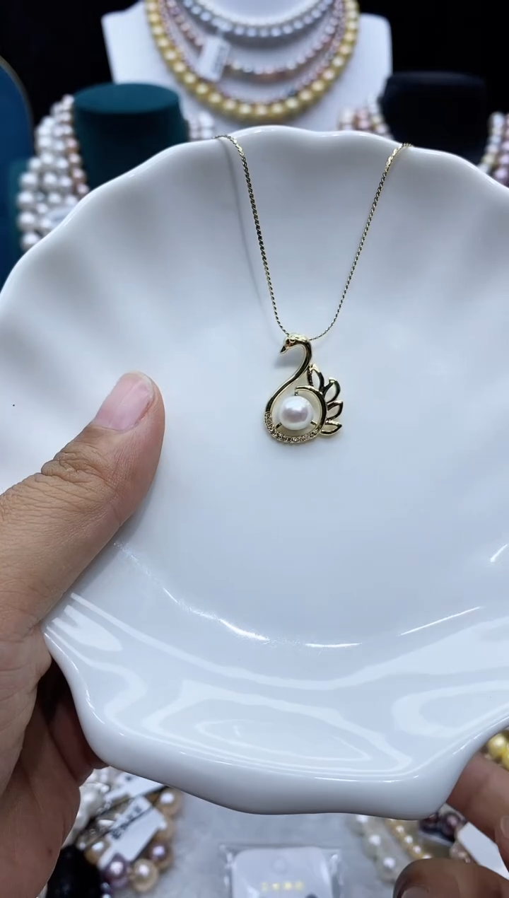淡水珍珠未镶嵌吊坠(赠链)珍珠吊坠