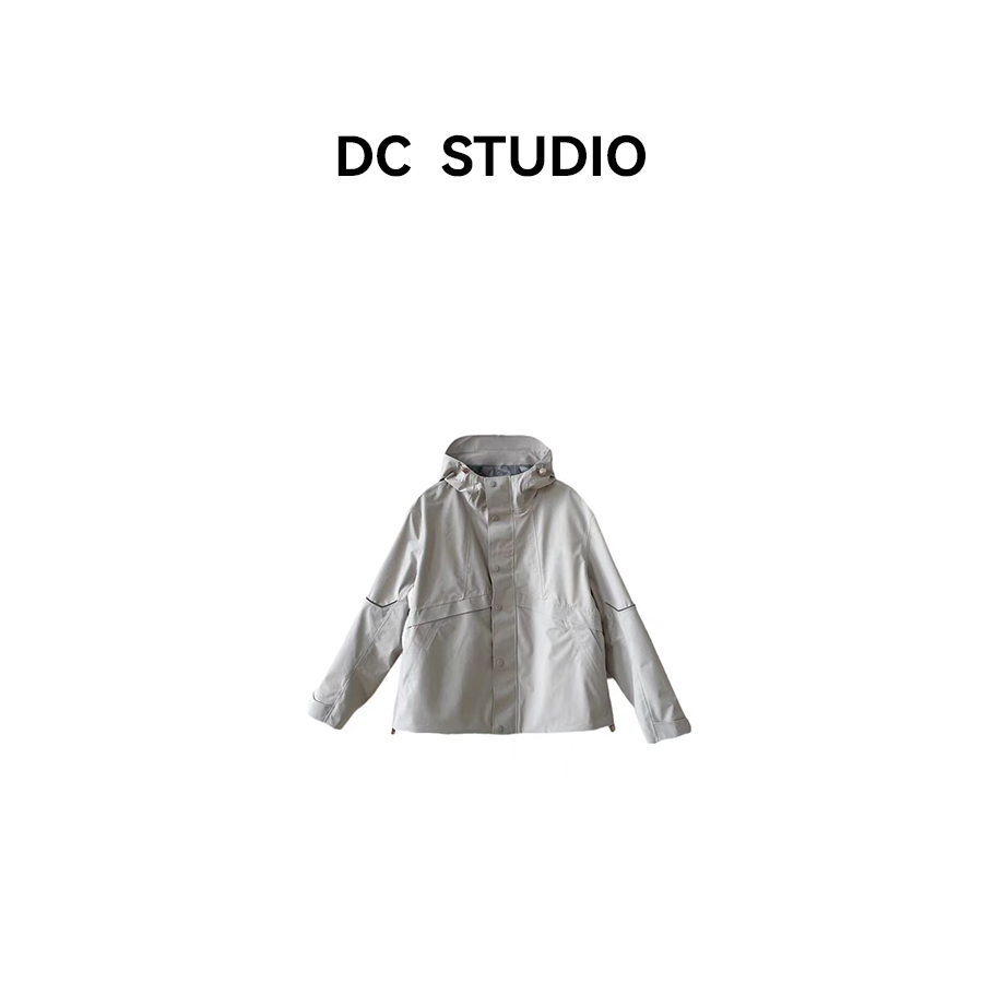 DC STUDIO【寒烟】2024秋冬新款户外时尚休闲百搭宽松连帽冲锋衣