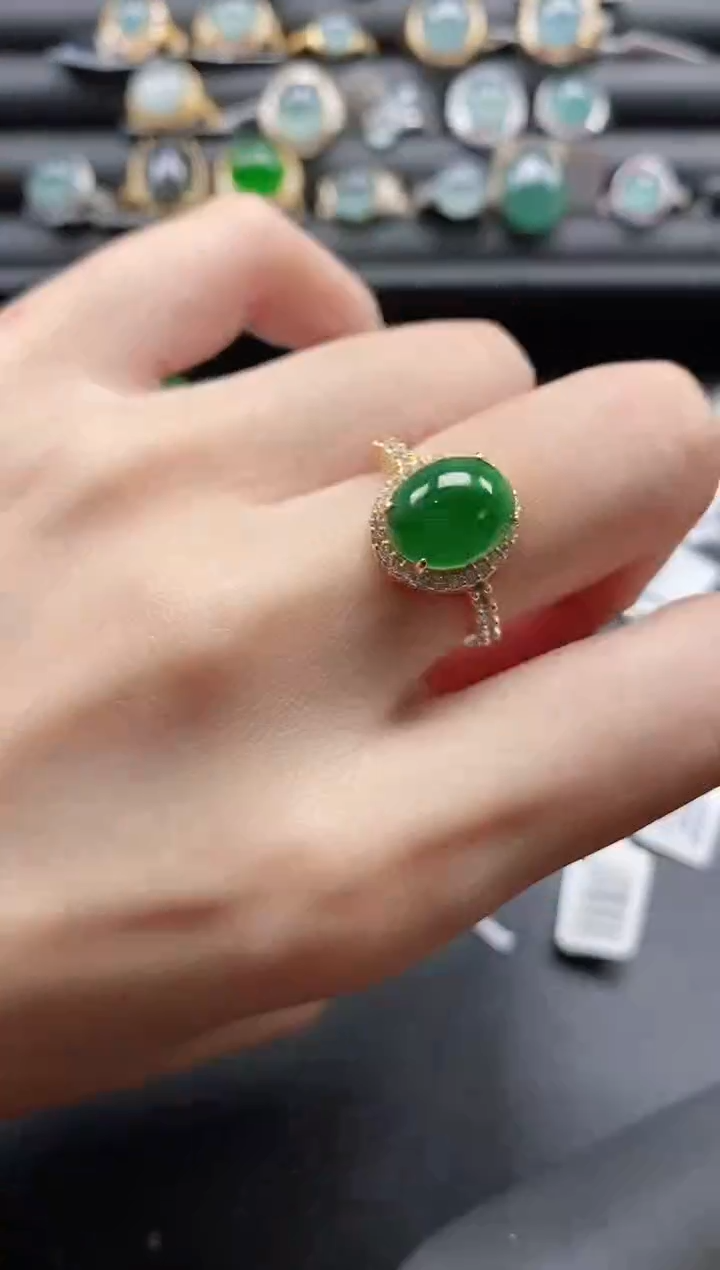 【闪购商品】翡翠戒指银S925镶嵌1111