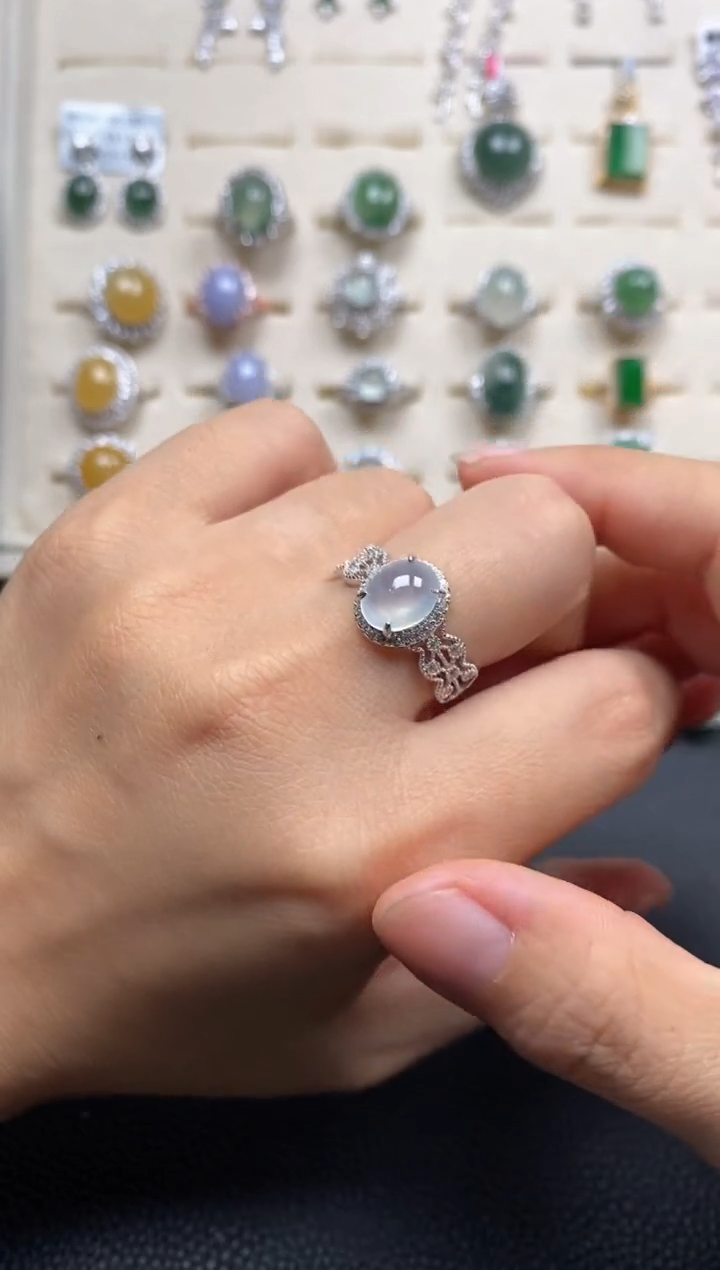 【闪购商品】翡翠戒指银S925镶嵌111111