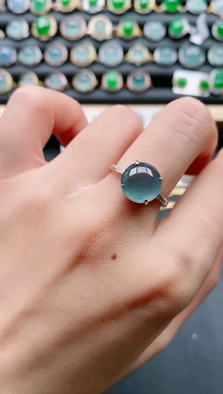 【闪购商品】翡翠戒指银S925镶嵌111111111