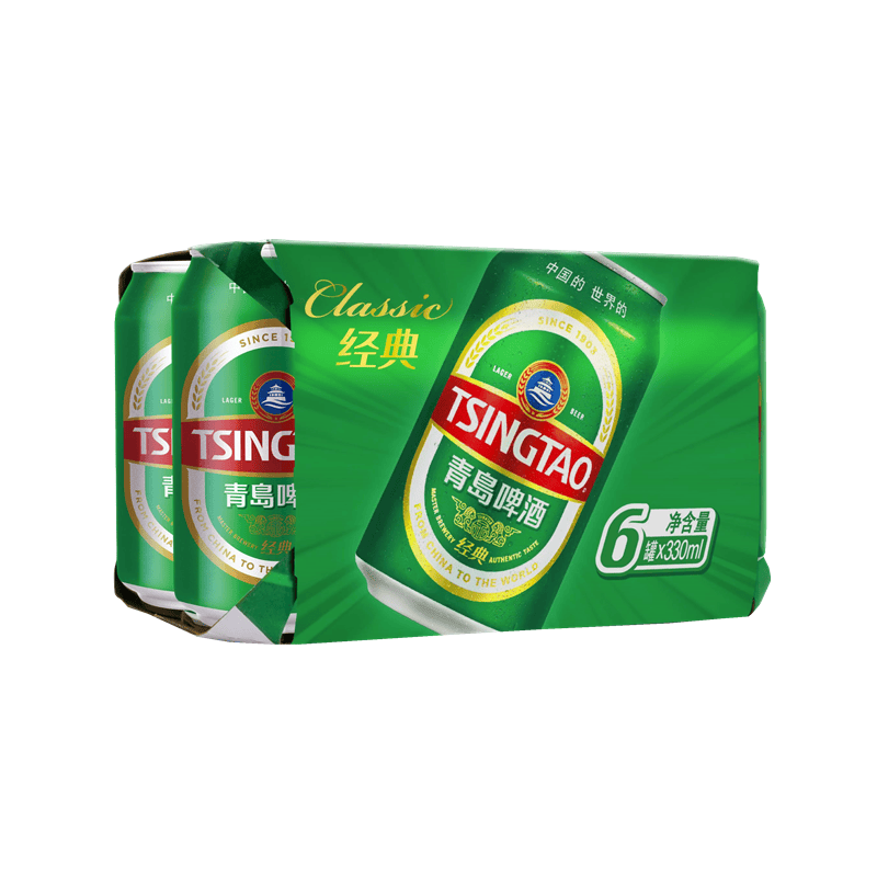 青岛啤酒经典11° 330ml*6罐装