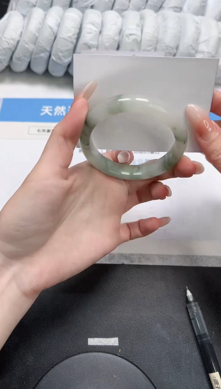 石英质玉合金手镯273-55.7天山翠