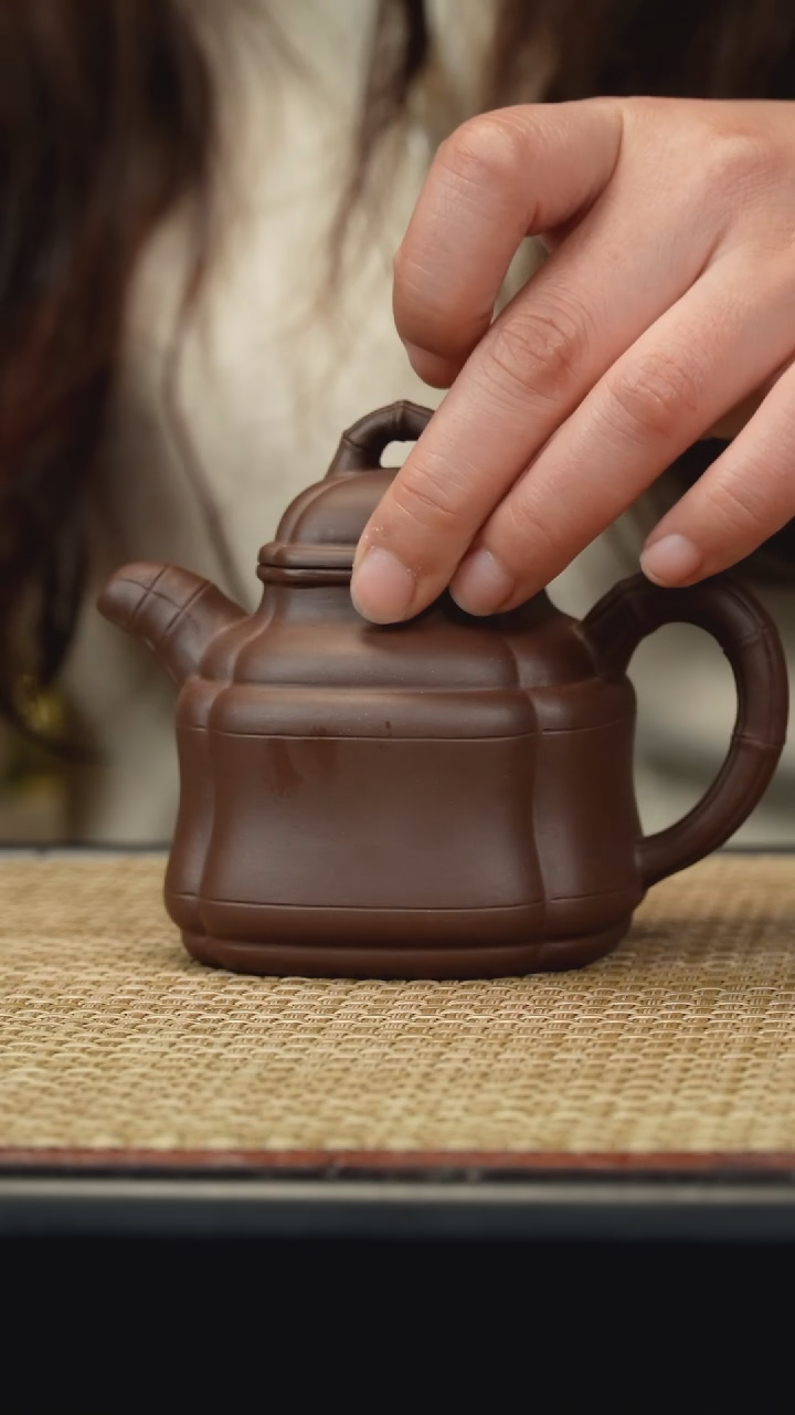 【闪购商品】紫砂茶壶革紫泥四方竹鼎