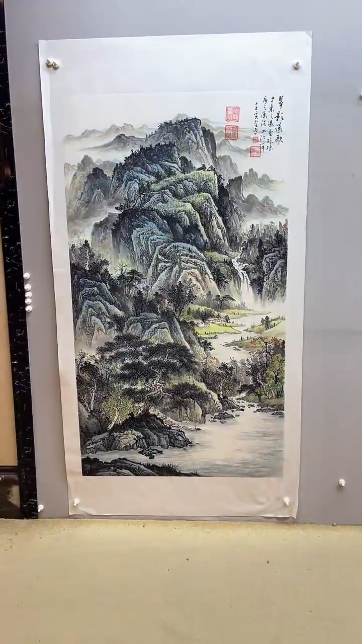 【闪购商品】国画张金专 翠影瀑歌
