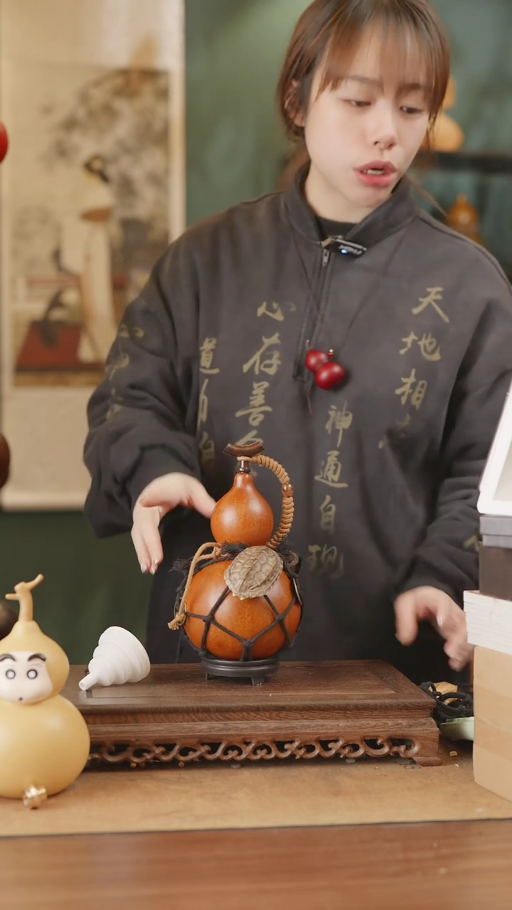 【闪购商品】212号精品天然大漆工艺防渗内胆酒葫芦~