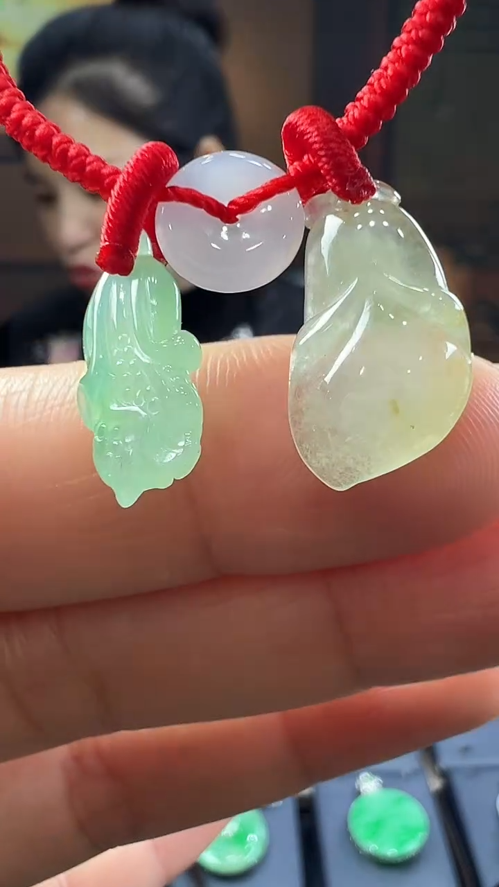 未镶嵌挂件翡翠脚链