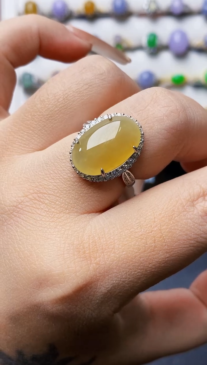 银S925镶嵌戒指翡翠1253