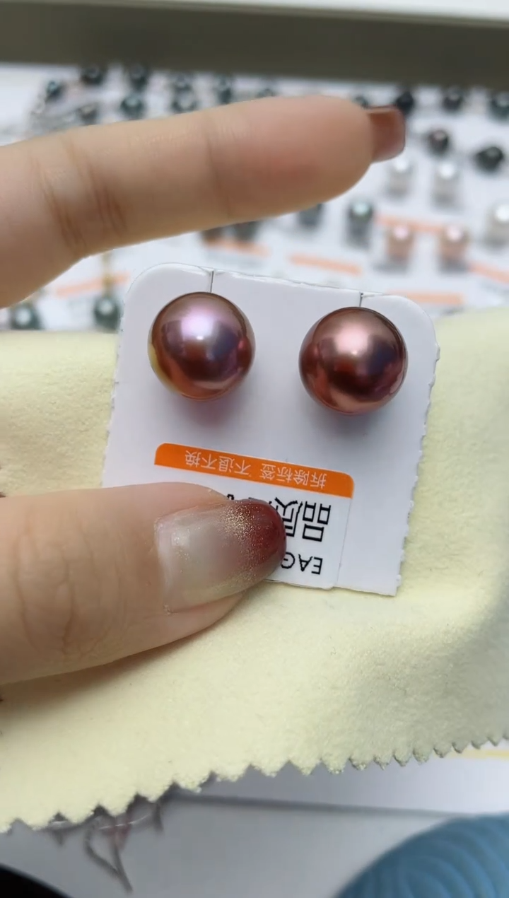 【闪购商品】淡水珍珠耳饰18K金镶嵌W82