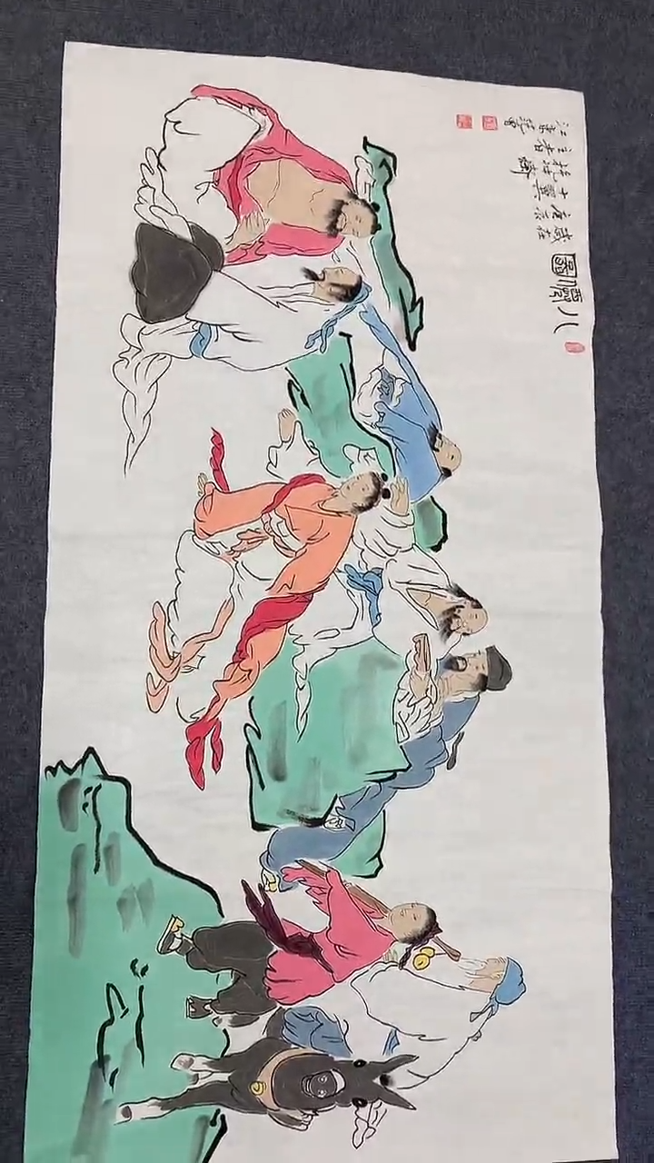 横款精品四尺人物，八仙