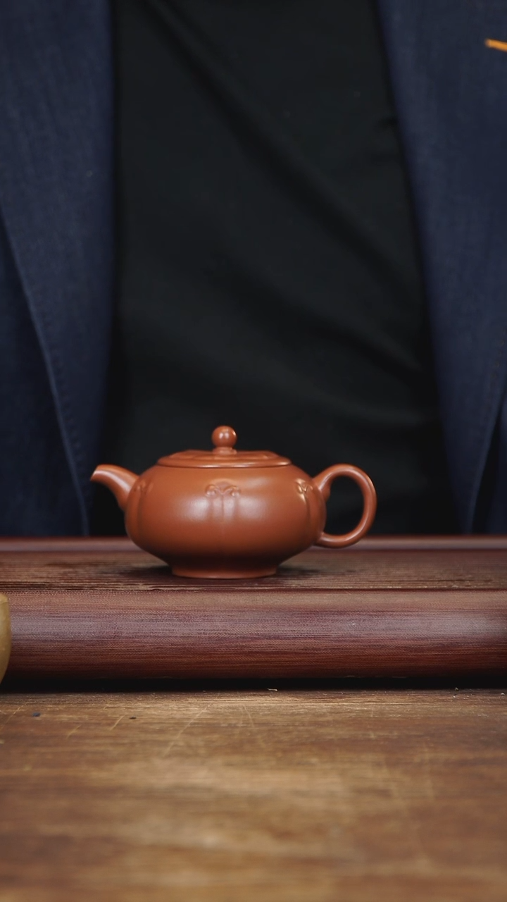 【闪购商品】紫砂茶壶160ml 事事如意 朱泥