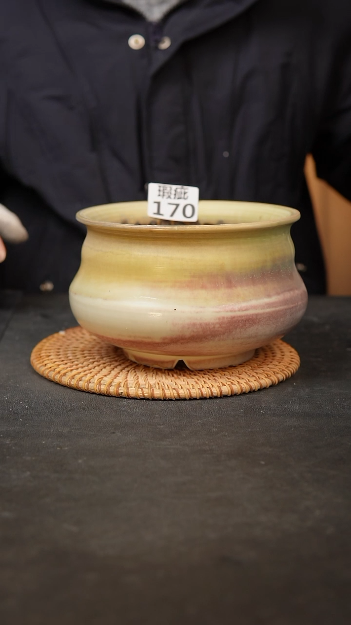 【闪购商品】瓷片170泥泥手工花盆