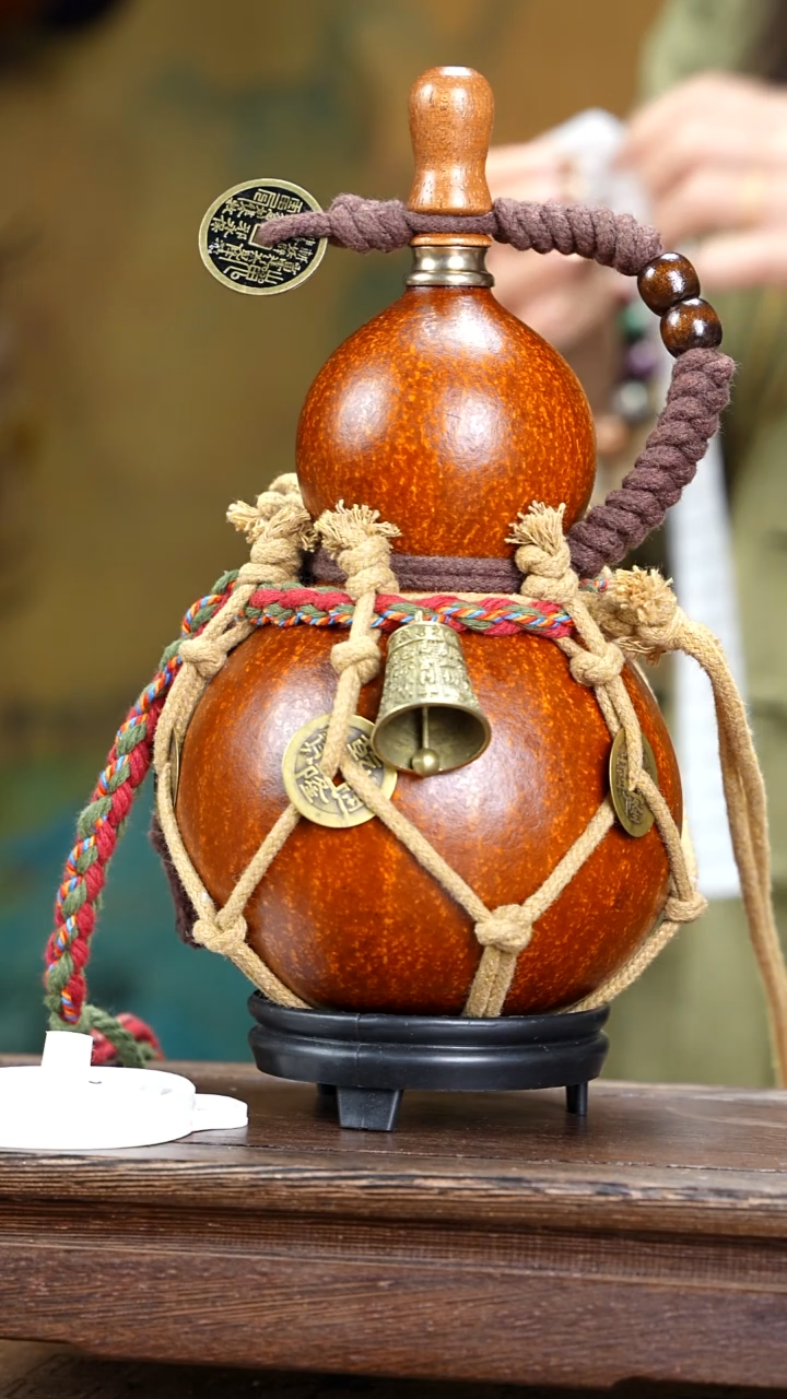 WD103复古网兜款天然酒葫芦（一物一拍）