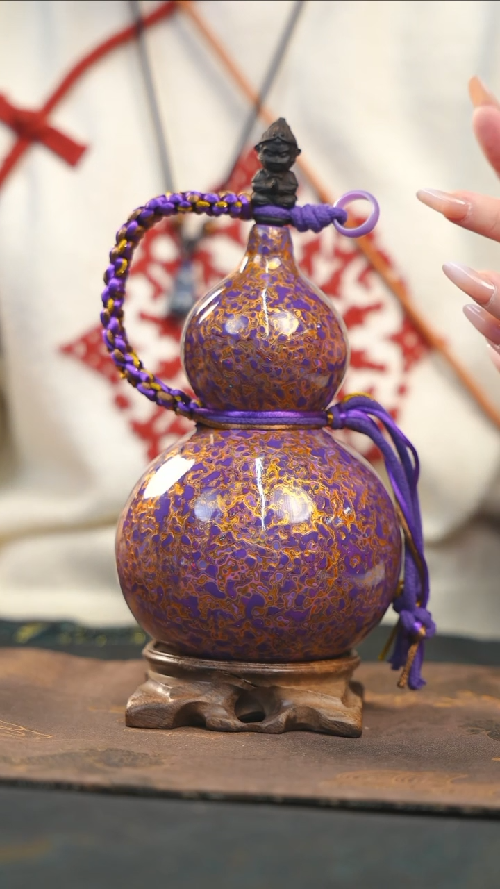 【闪购商品】RC144漆艺酒葫芦不包手串及旋转底座