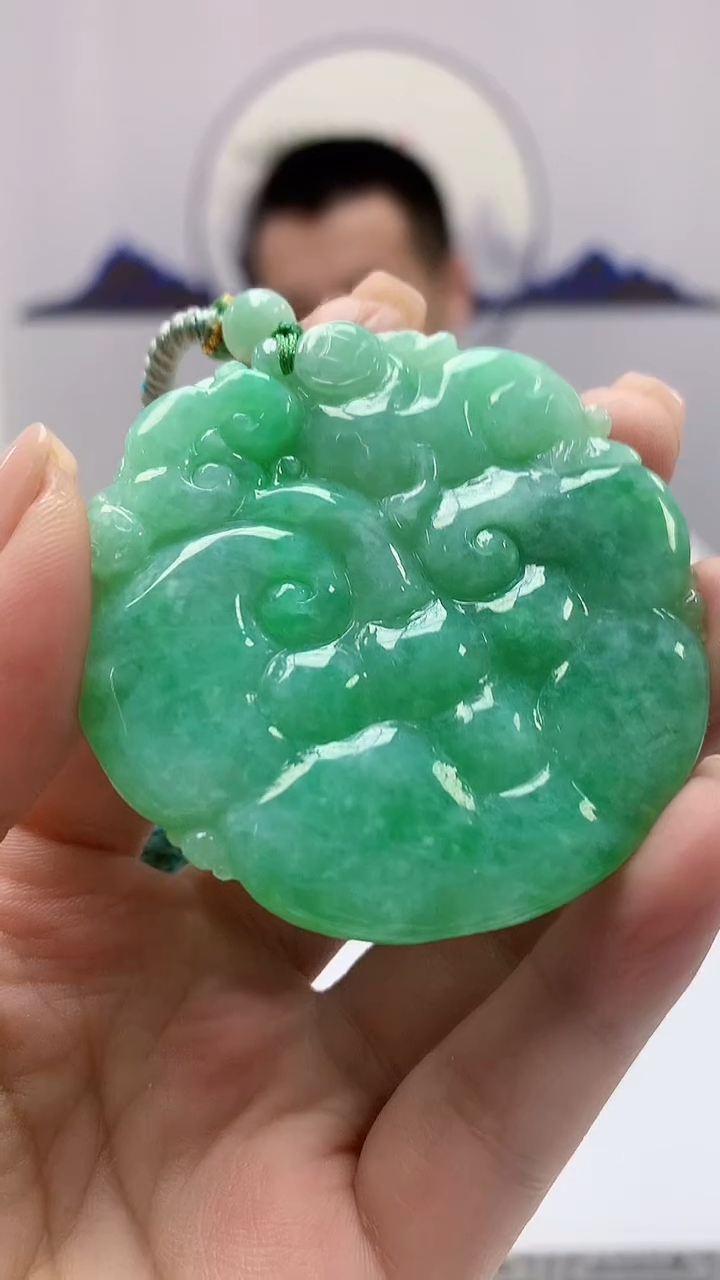 【闪购商品】定制翡翠未镶嵌4812ms-毛货180如意