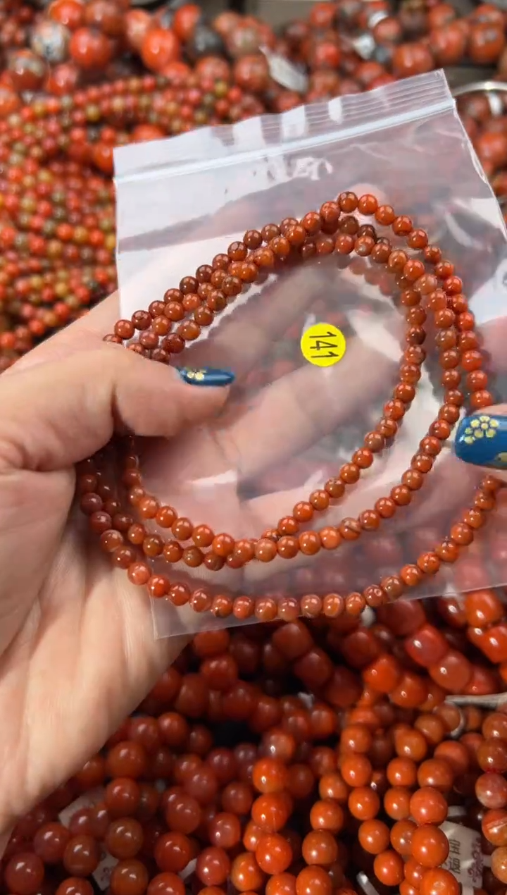 未镶嵌手串南红玛瑙4+