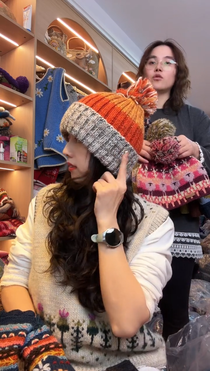 羊毛百羊毛南瓜帽