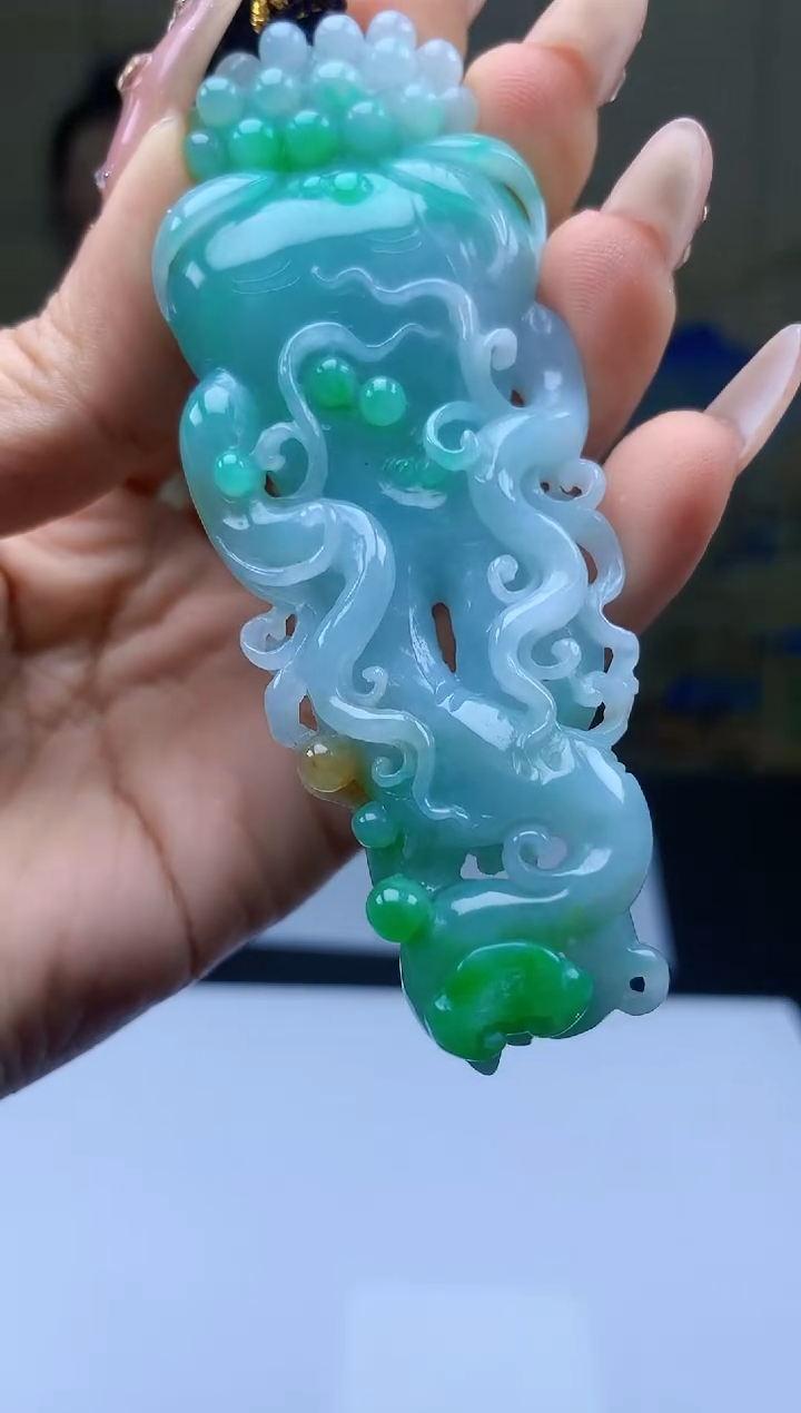 【闪购商品】定制翡翠未镶嵌4902ty-毛货挂件79