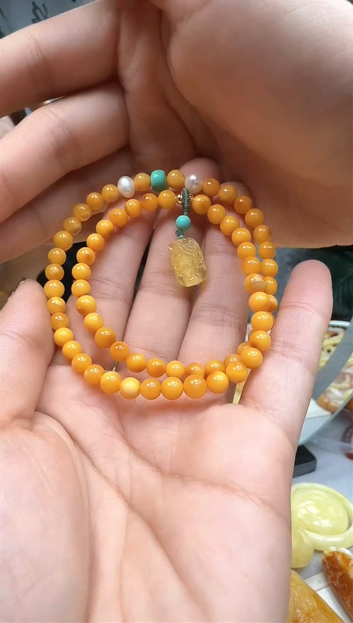 【闪购商品】琥珀裸石未镶嵌双圈