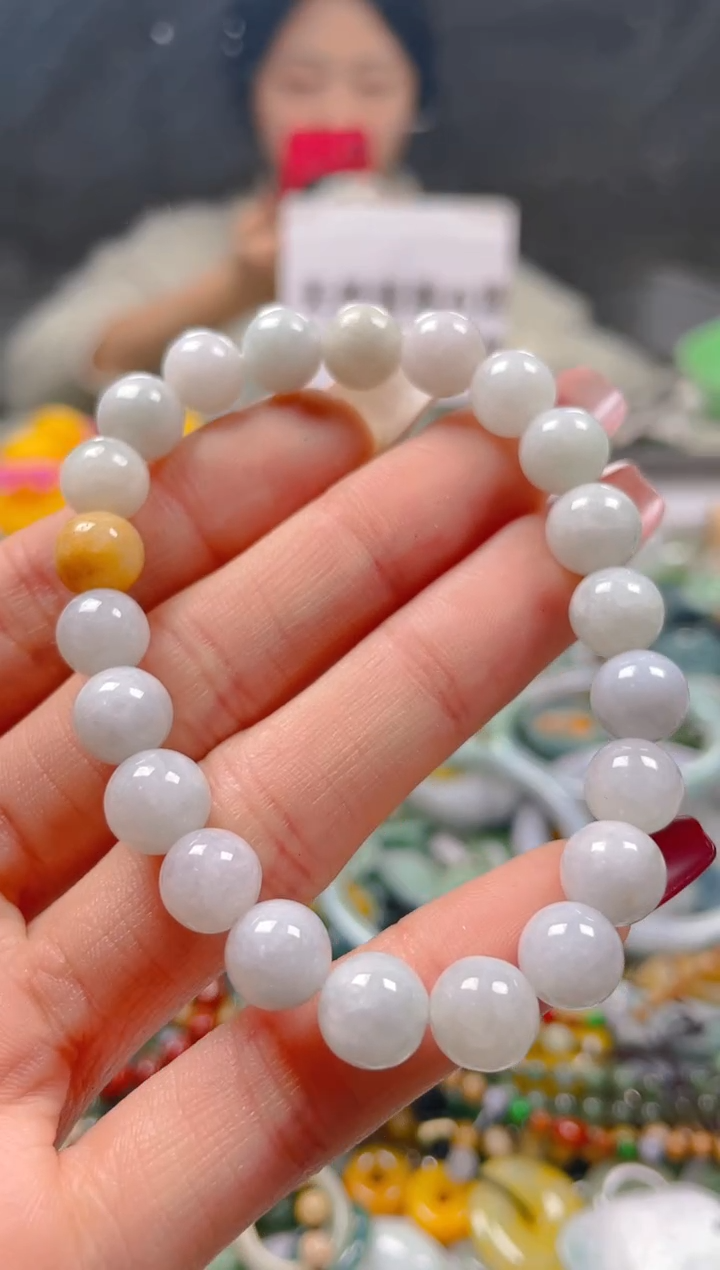 【闪购商品】翡翠颈饰未镶嵌8-9MM/E/翡翠A货一图一物