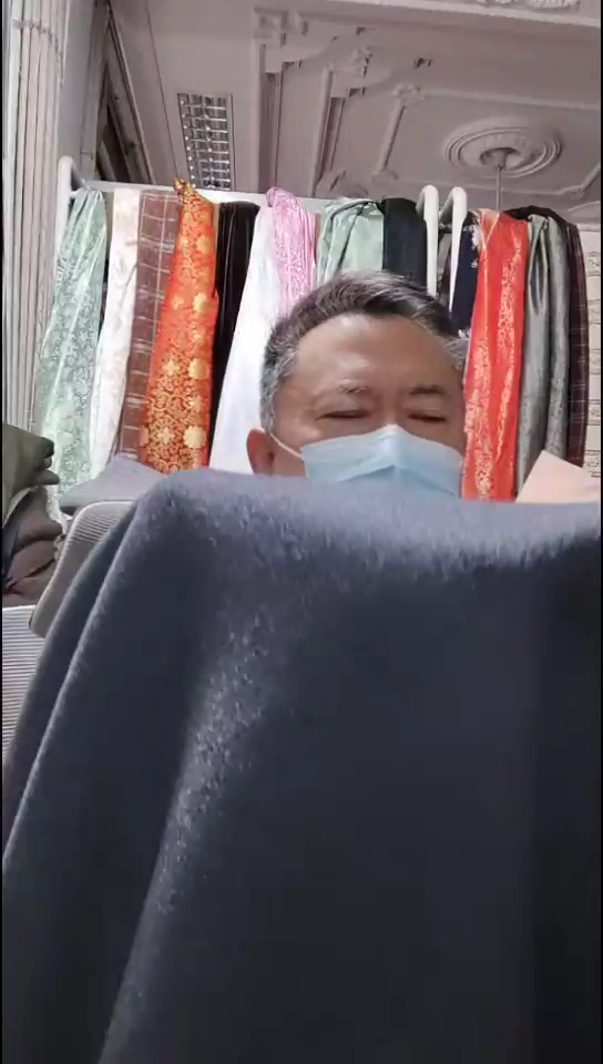 奶咖啡格子双色双面布料