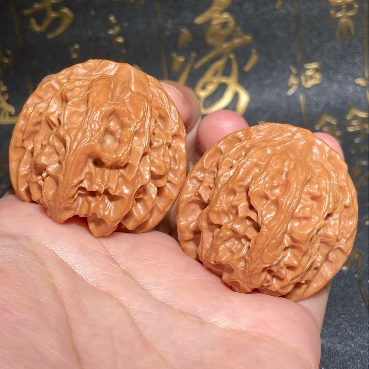 文玩核桃把件苹果园边39肚39高37