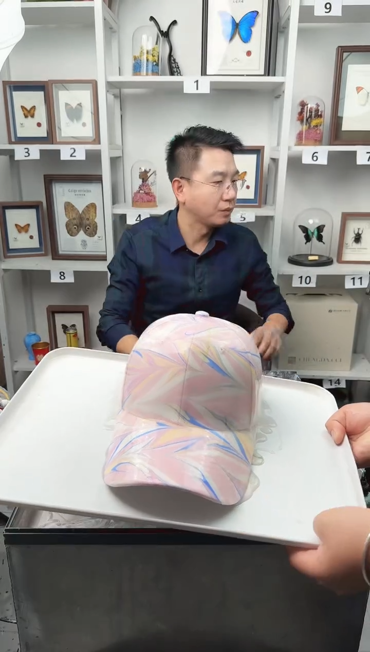 纯棉成人款麦穗纹水拓帽