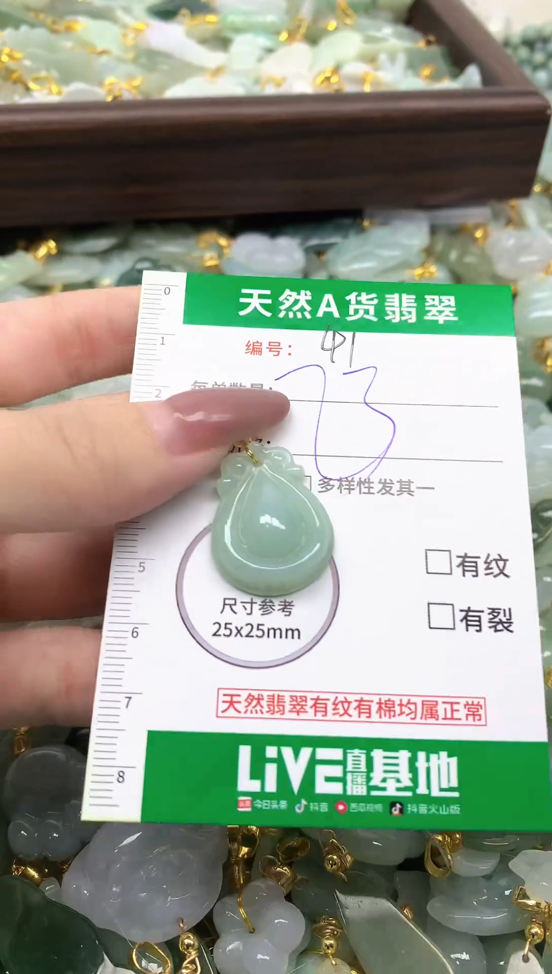 颈饰未镶嵌翡翠纯天然缅甸A货翡翠-41