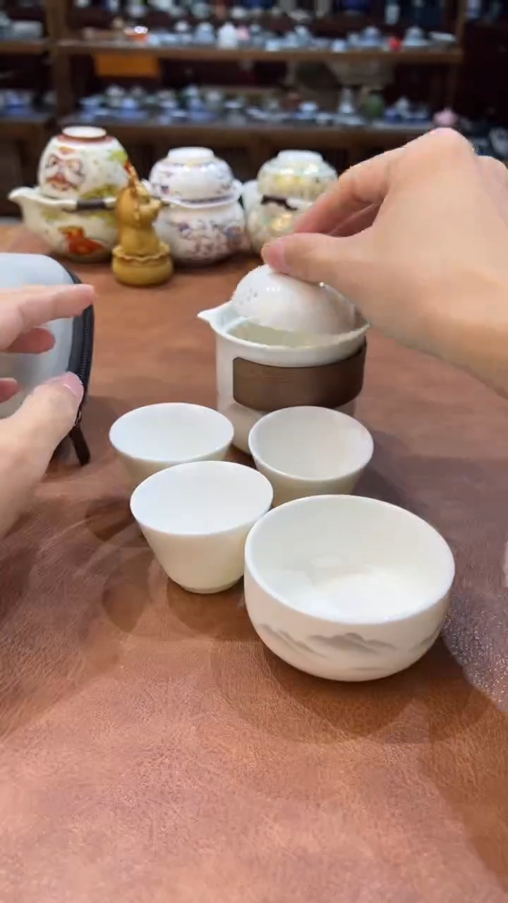 真的很便宜会开片的旅行茶具