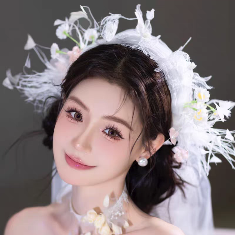 森系发带新娘饰品