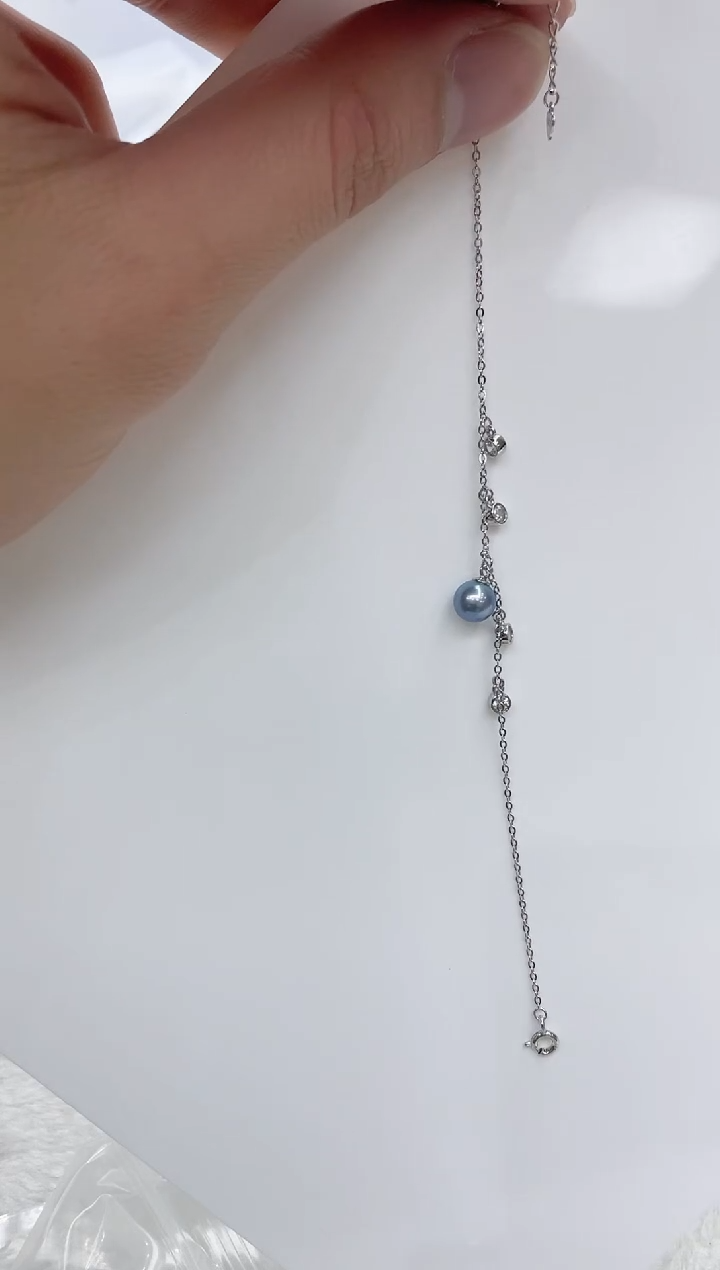 【闪购商品】海水珍珠手链银S925镶嵌海水珍珠手链
