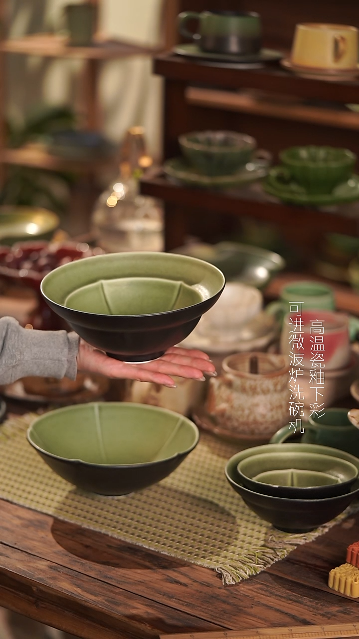 摆件陶景德镇手作餐具@@