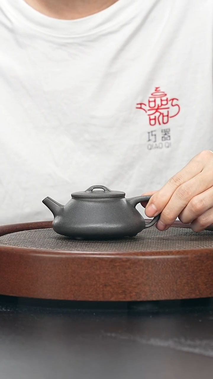 茶壶紫砂井瓢-还原烧-全手工-（黄降坡）A060