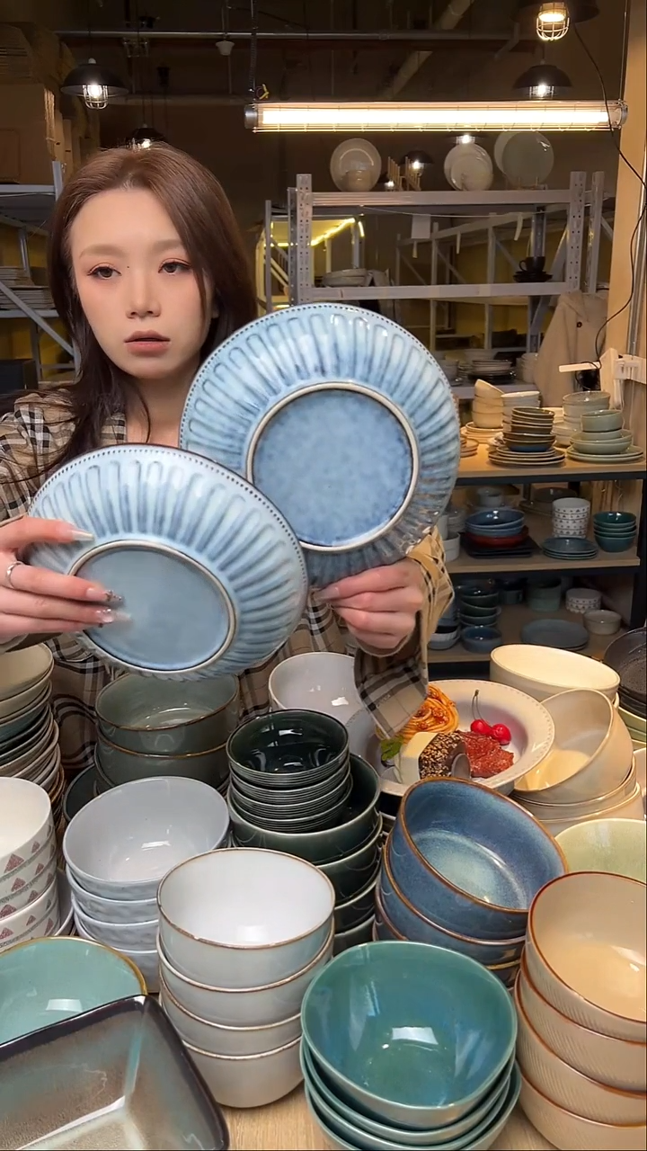 瓷15【瑕疵】外贸尾货窑变釉下彩