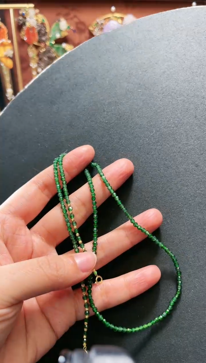 【闪购商品】翡翠项链18K金镶嵌支持48小时鉴赏