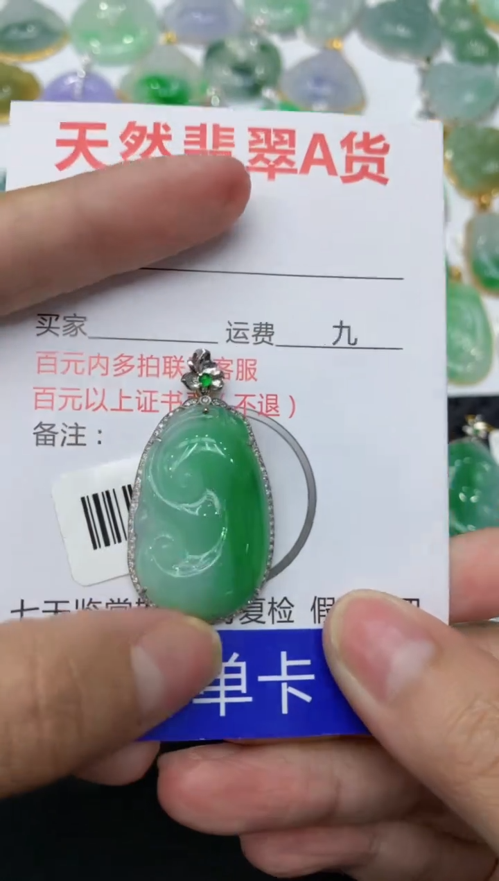 【闪购商品】翡翠颈饰18K金镶嵌11111111111