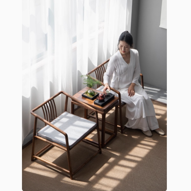 新中式黑胡桃木实木官帽椅太师椅圈椅家具中式茶椅主人椅子三件套