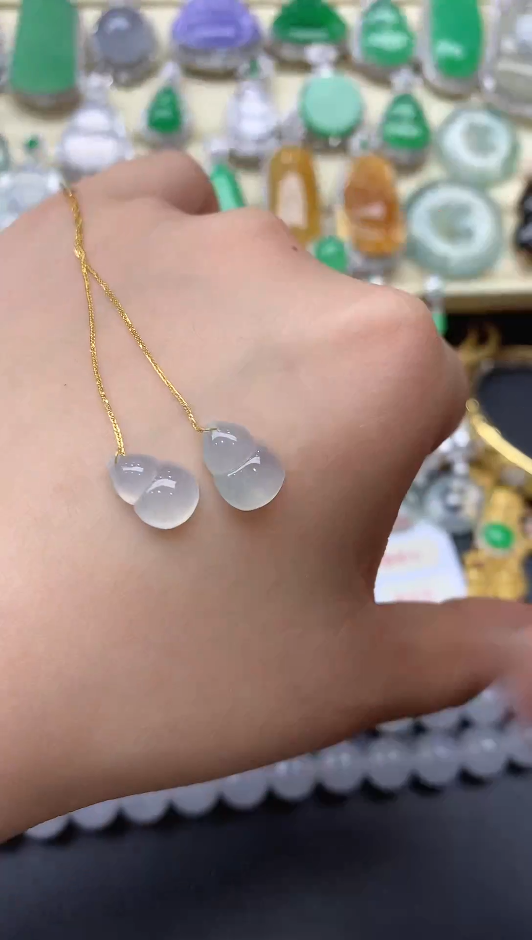 颈饰18K金镶嵌翡翠116-中国好珍宝