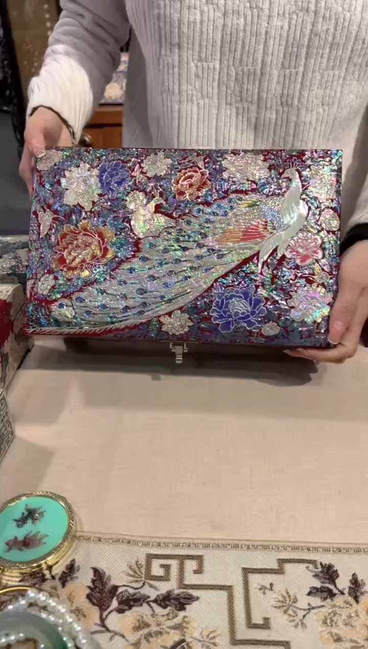 【闪购商品】鱼锁全满螺弘贝雅螺钿漆器文化馆