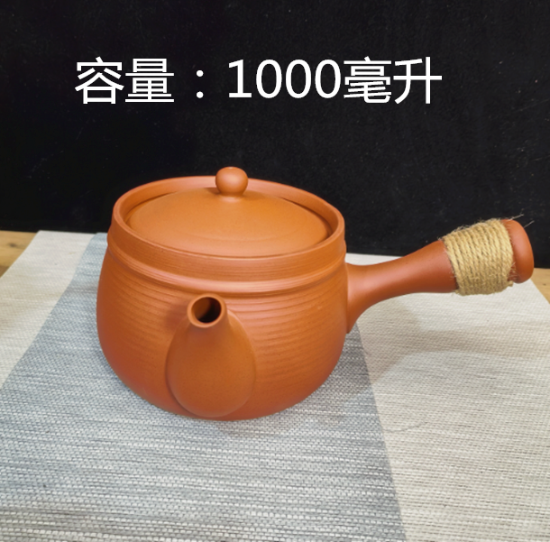 大容量砂铫煮水跳盖壶陶瓷侧把泥壶家用功夫泡茶壶煮茶器全手工
