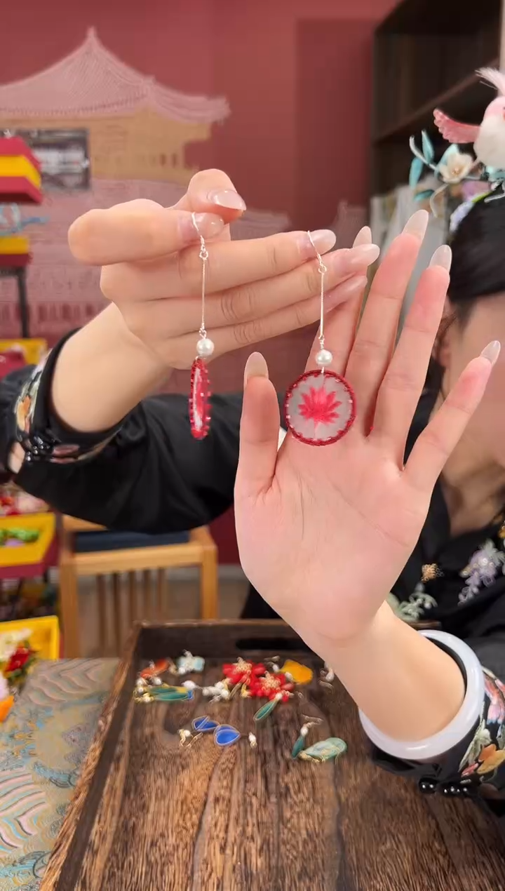 【闪购商品】刺绣苏绣世家非遗手工（耳环） 