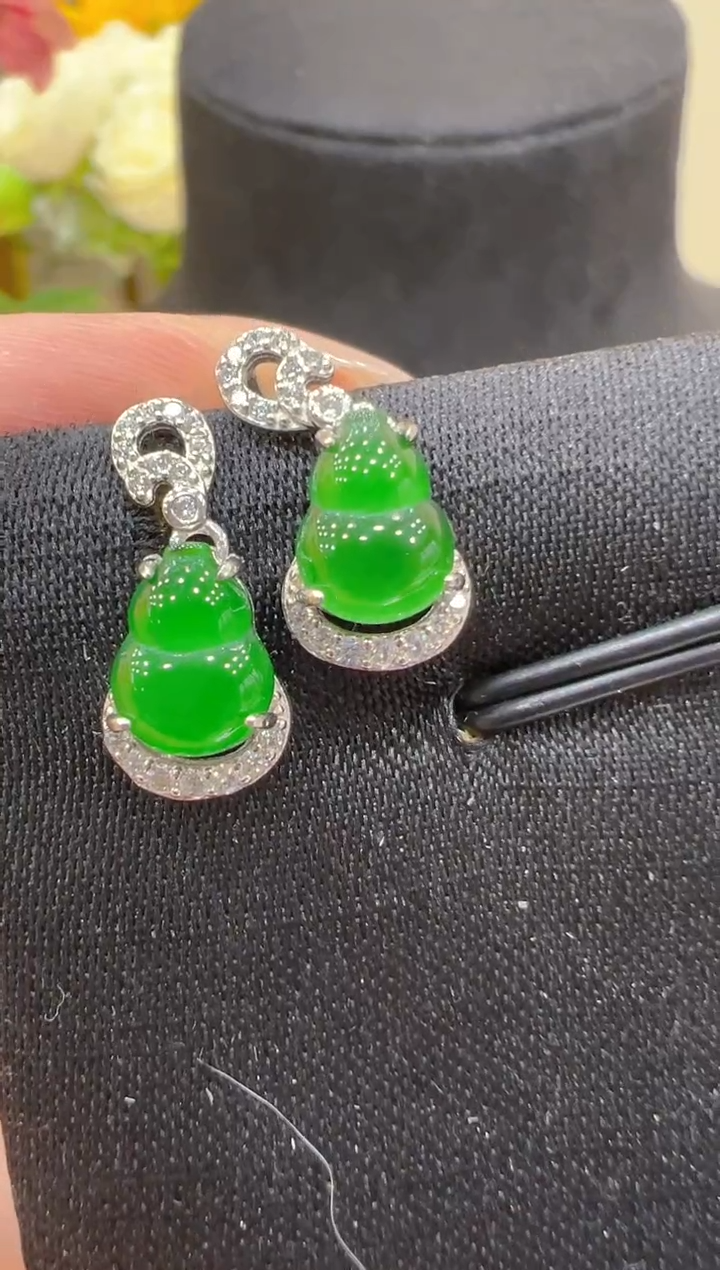 翡翠银S925镶嵌耳饰多样性团购发一件