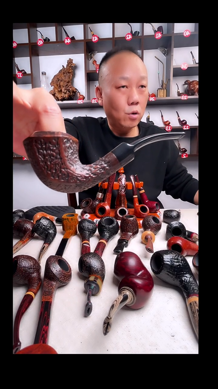 意大利石楠木手工打磨烟斗