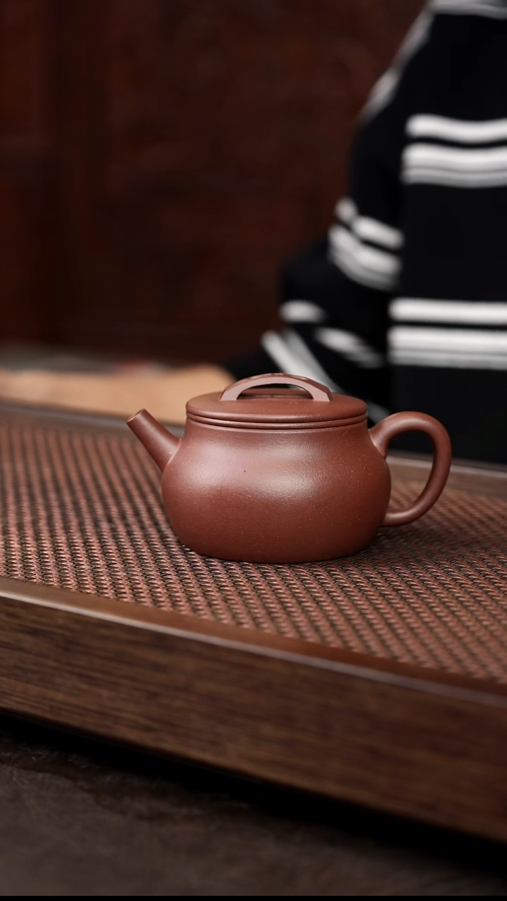 茶壶紫砂紫泥收口汉瓦