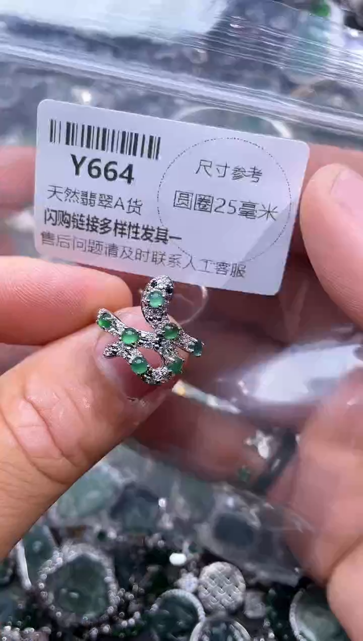 【闪购商品】翡翠颈饰未镶嵌Y664戒指