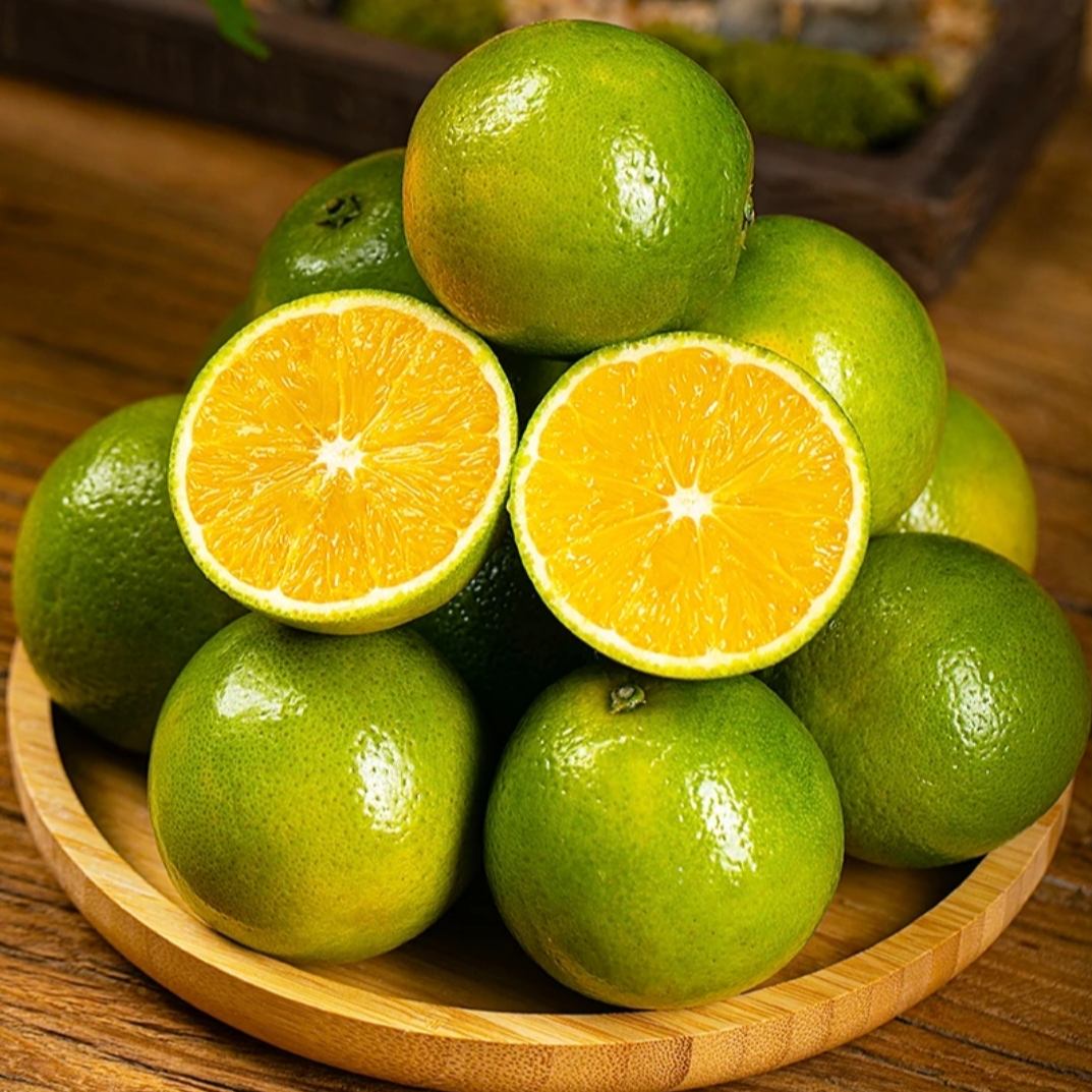 云南哀牢山青皮冰糖橙新鲜应季水果现摘现发皮薄多汁清甜